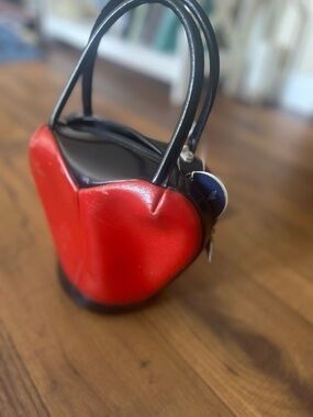 Fontanelli by Reco's Red and Black Heart Bag
